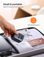 Jr-tcw01 17W 4-port Universal Travel Adapter Black