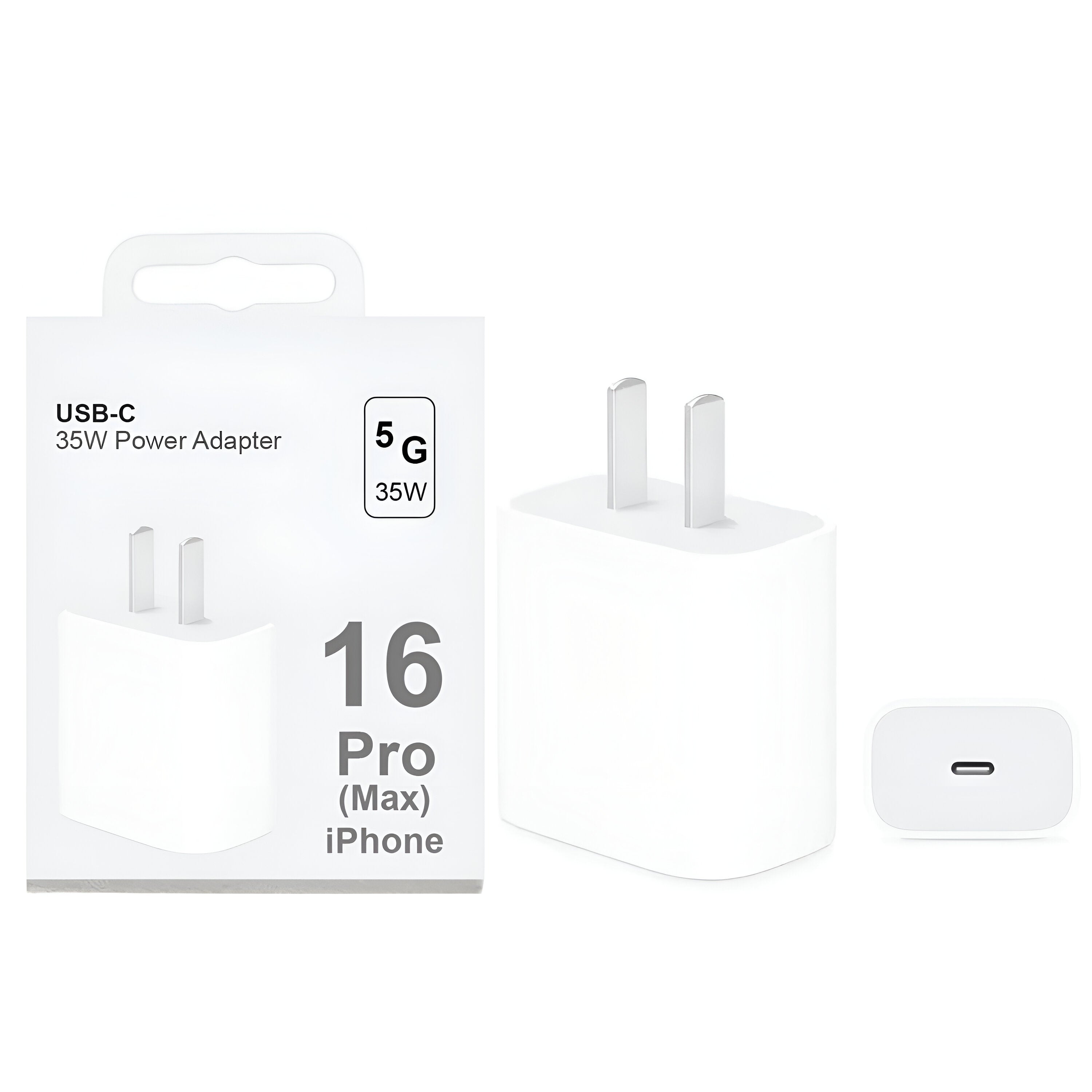 iPhone 16 Pro Max 35W USB-C Power Adapter – Fast Charging with Broad Compatibility